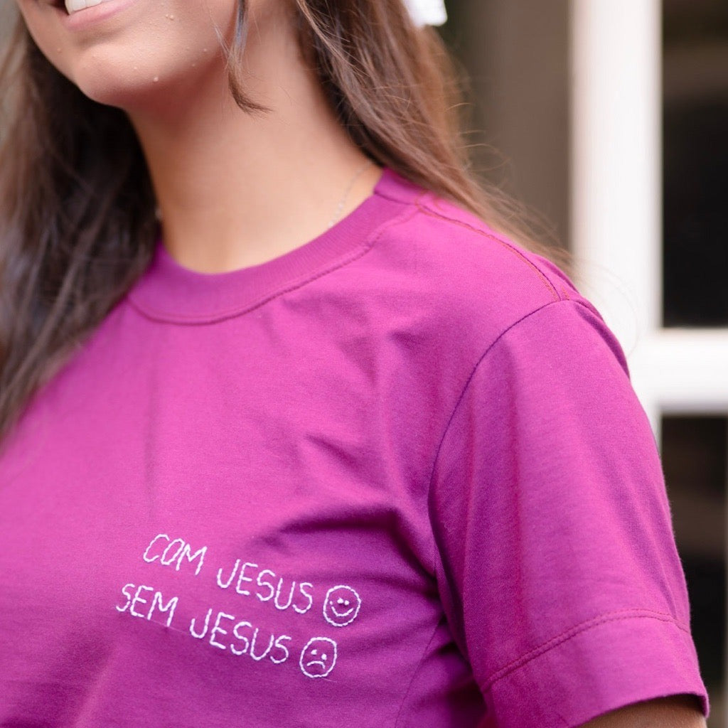T-Shirt Fúcsia Dejú Feminina